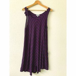 Orsenboye Purple Striped Coverup
